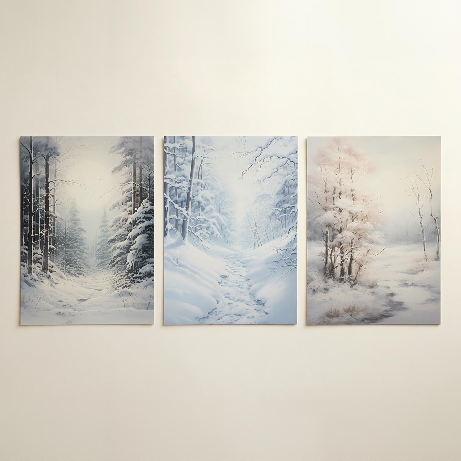 Winterse bosweg Posterset