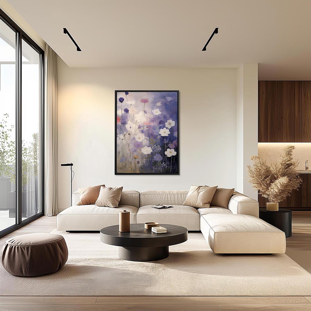 Bloemen in zachte tinten Kunstwerk