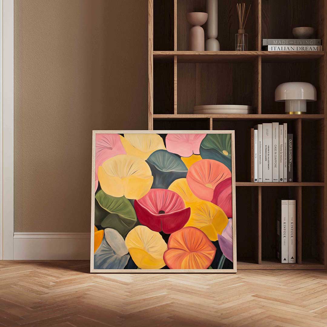Bloemen in levendige kleuren Poster