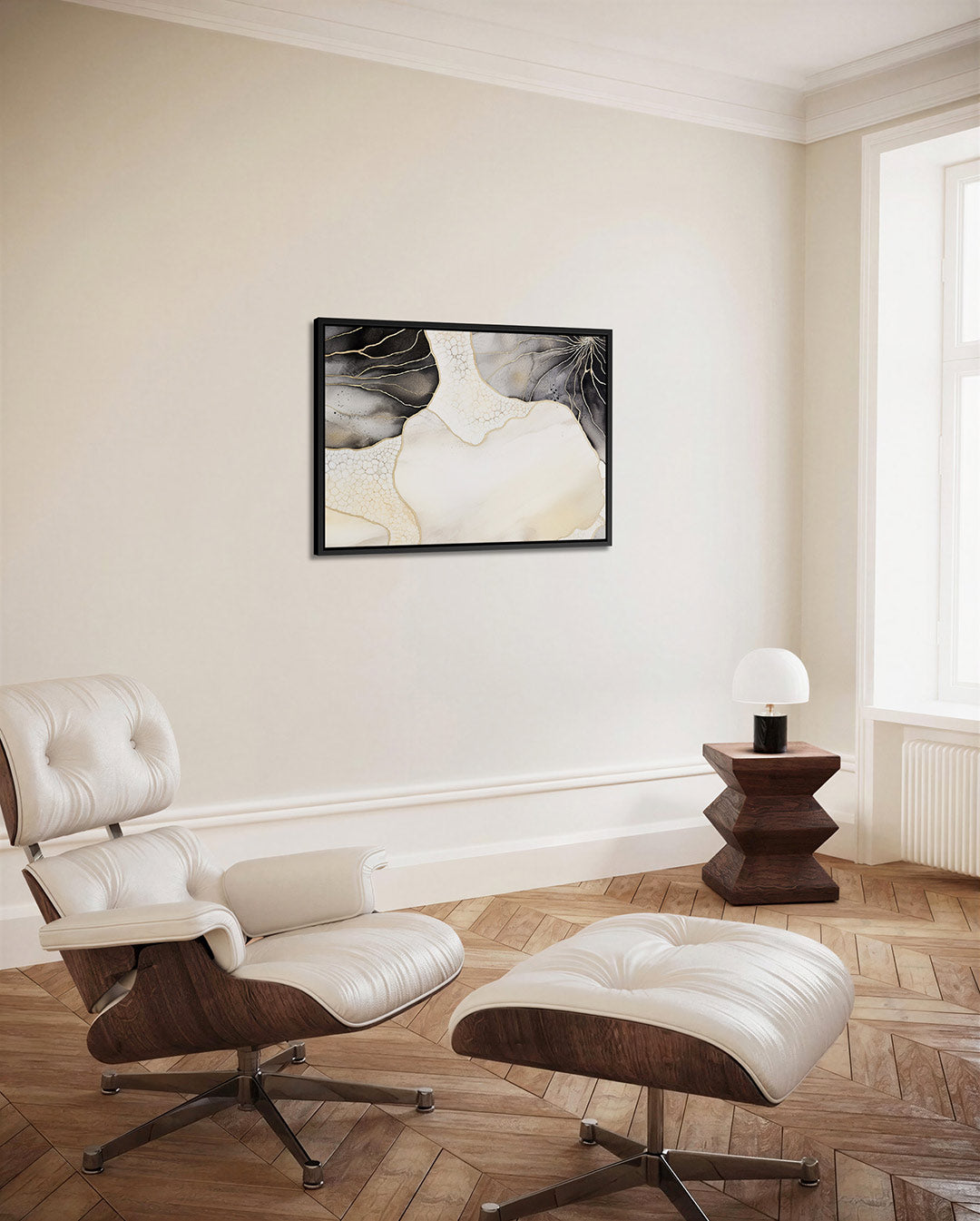 Organische lijnen compositie Kunstwerk