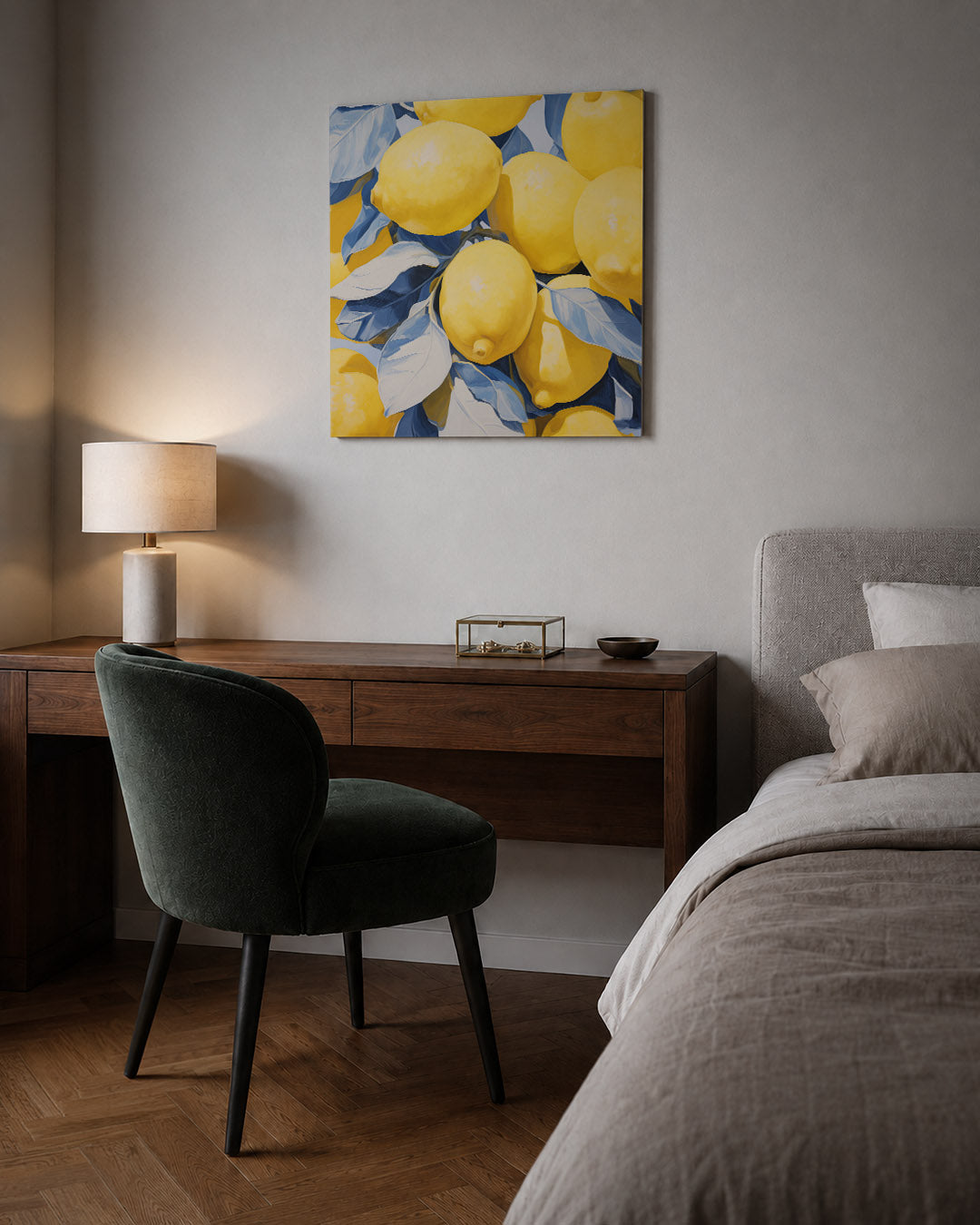 Citroenen en bladeren Kunstwerk