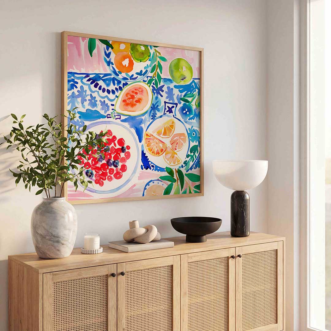 Fruit en patronen Poster