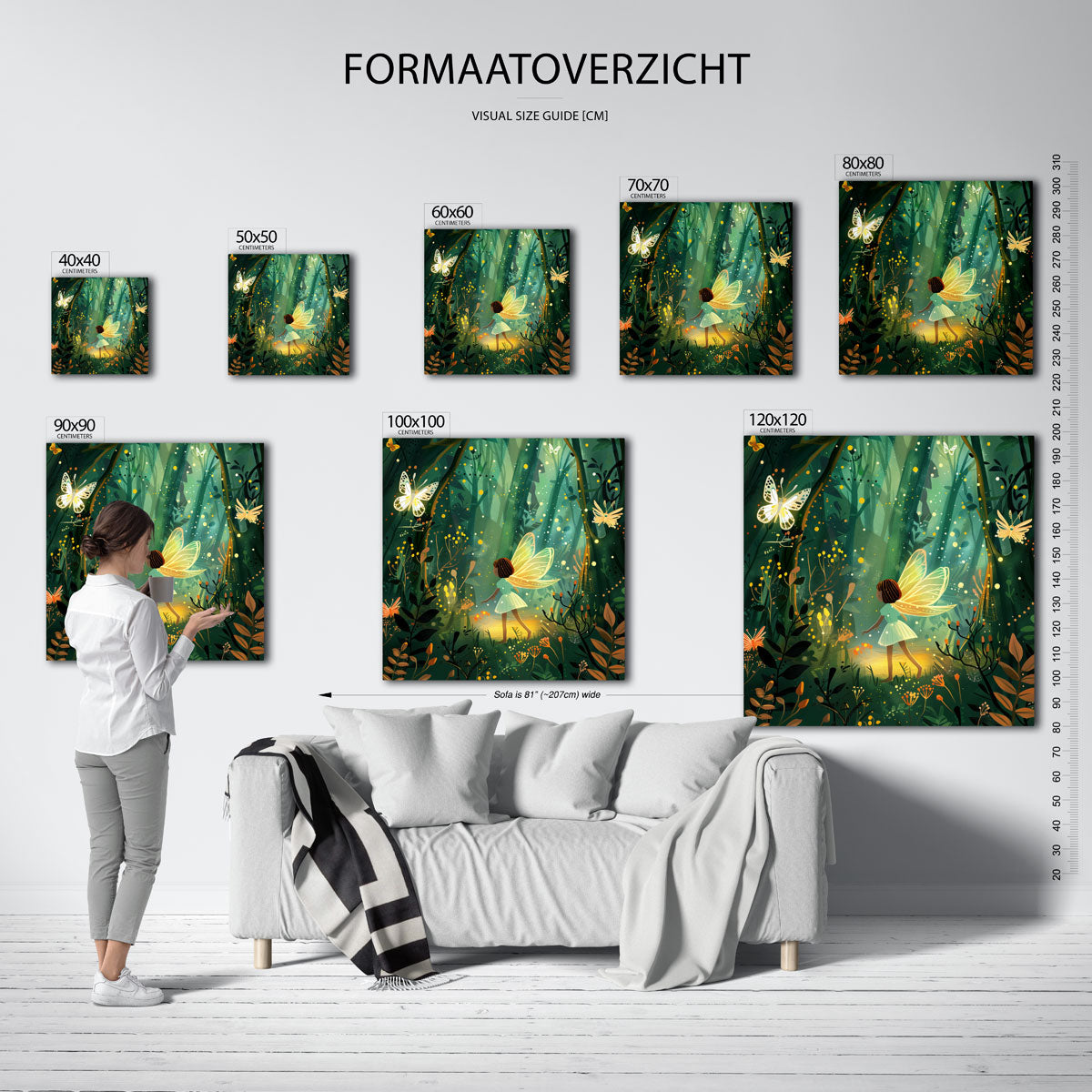 Vleugels en bos Poster