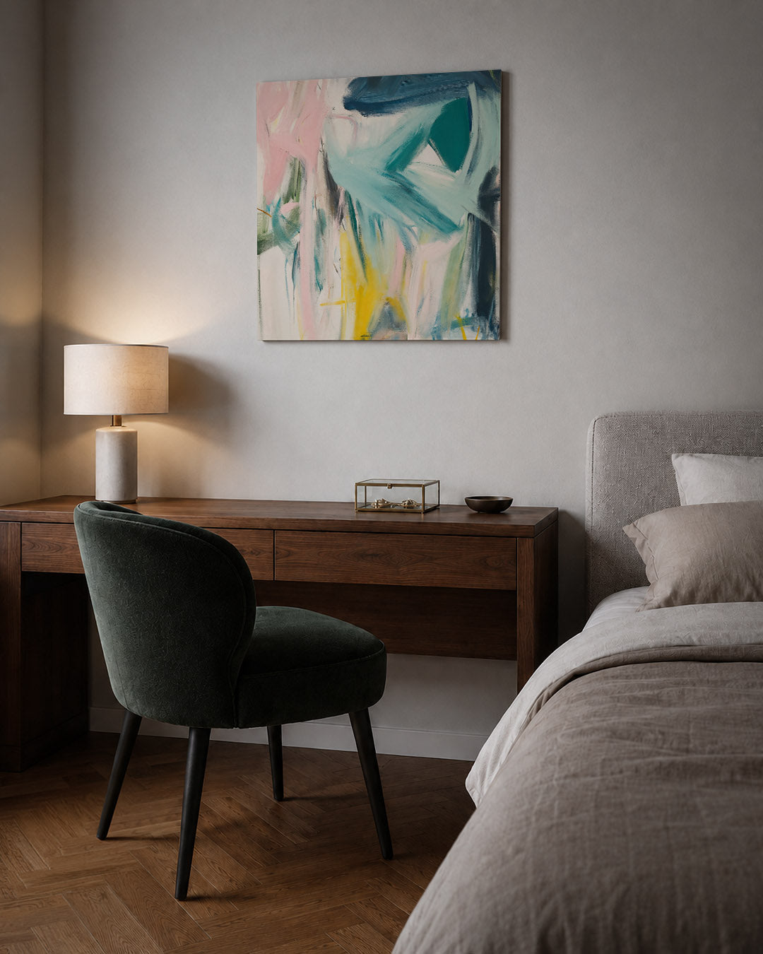Dynamische kleurenexplosie Kunstwerk