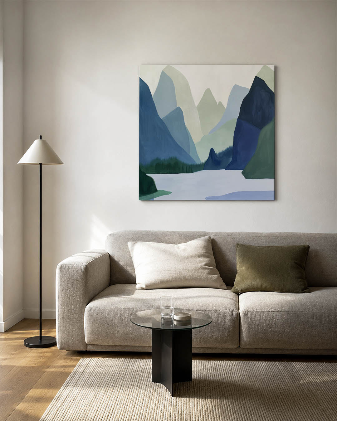 Serene berglandschap Kunstwerk