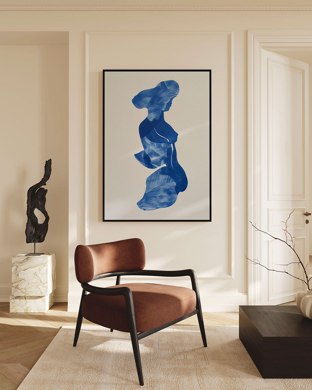 Gestroomlijnde silhouet Kunstwerk
