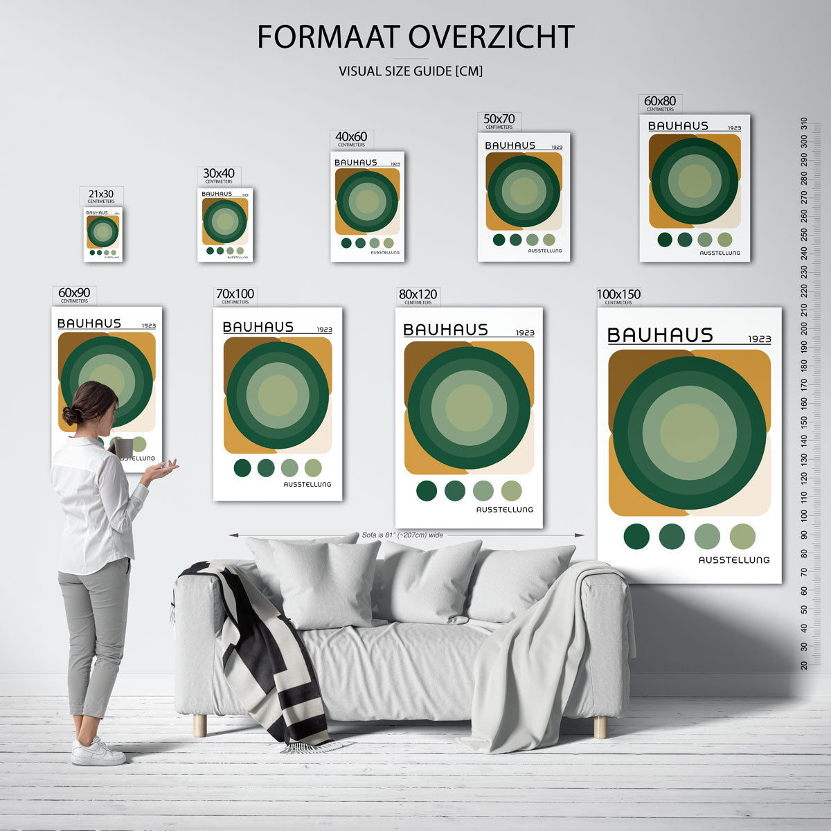 Cirkelvormen en vlakkenspel Poster