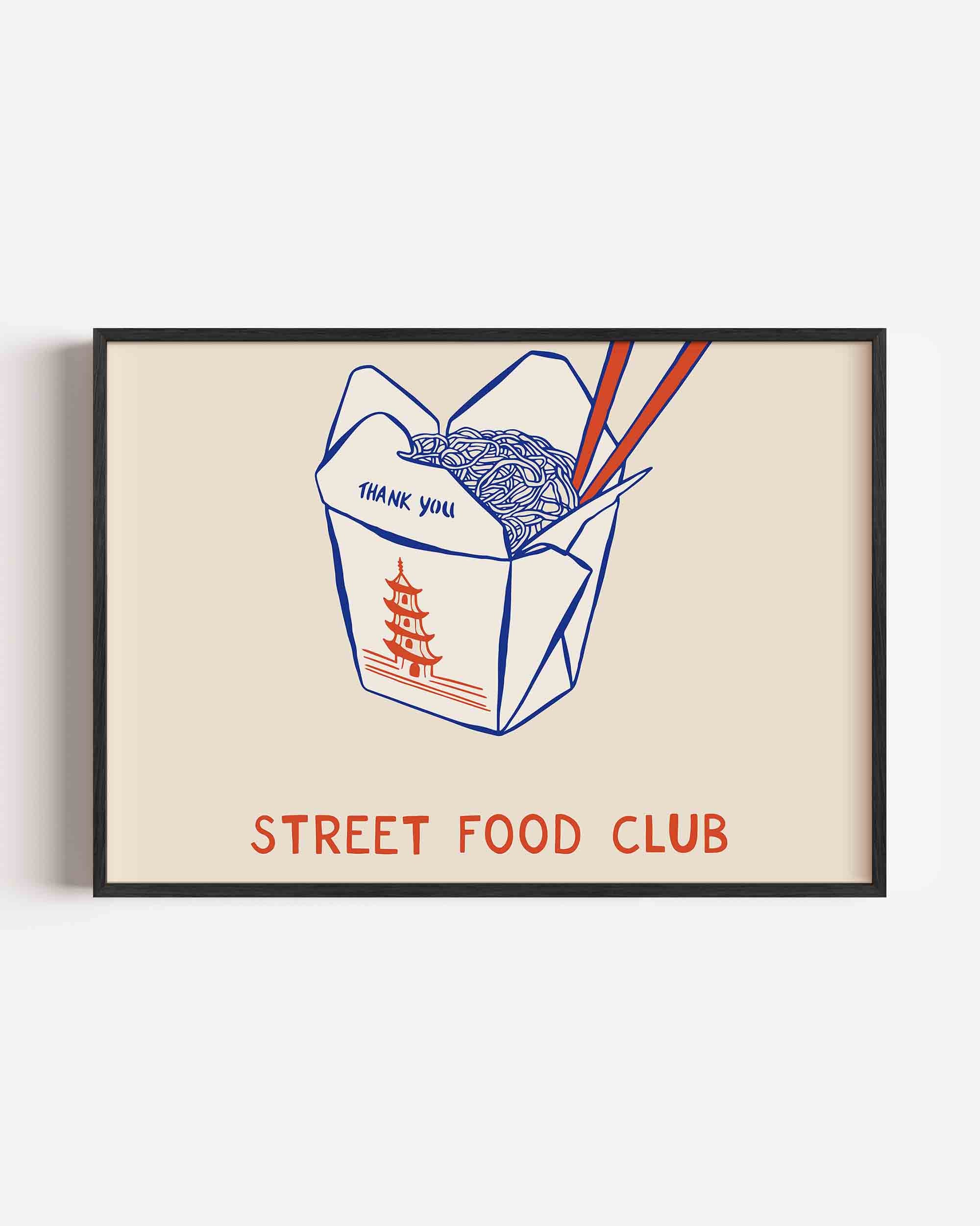 Noodle box illustratie Poster