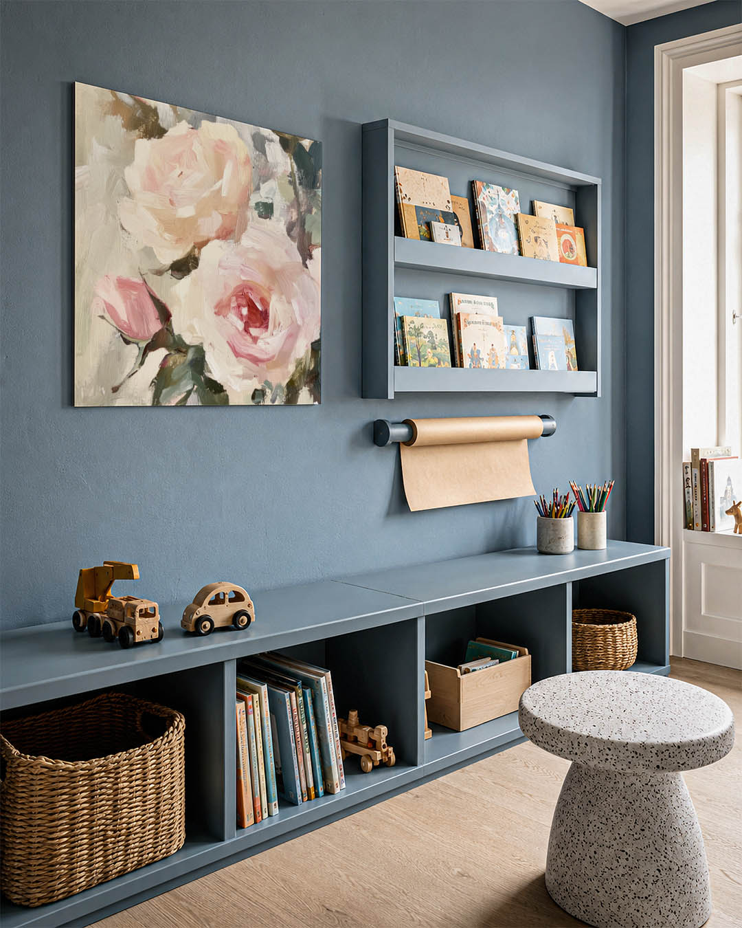Bloemrijke penseelstreken Kunstwerk
