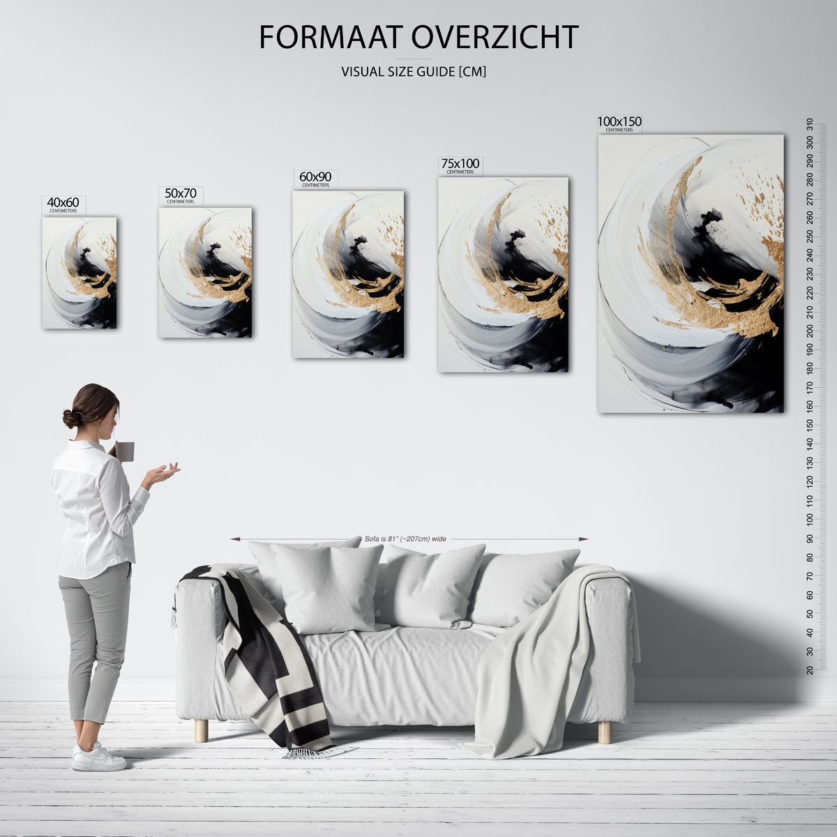 Dynamische vormen Kunstwerk