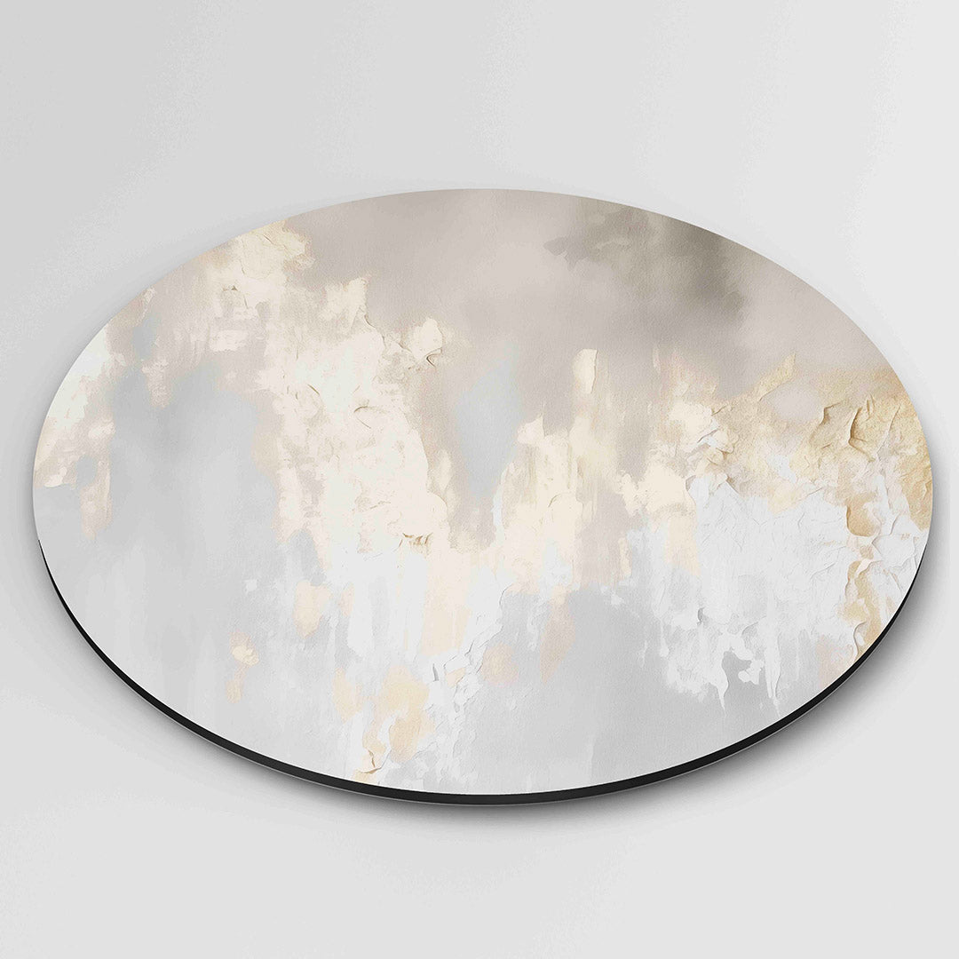 Goud en grijs abstracte Muurcirkel