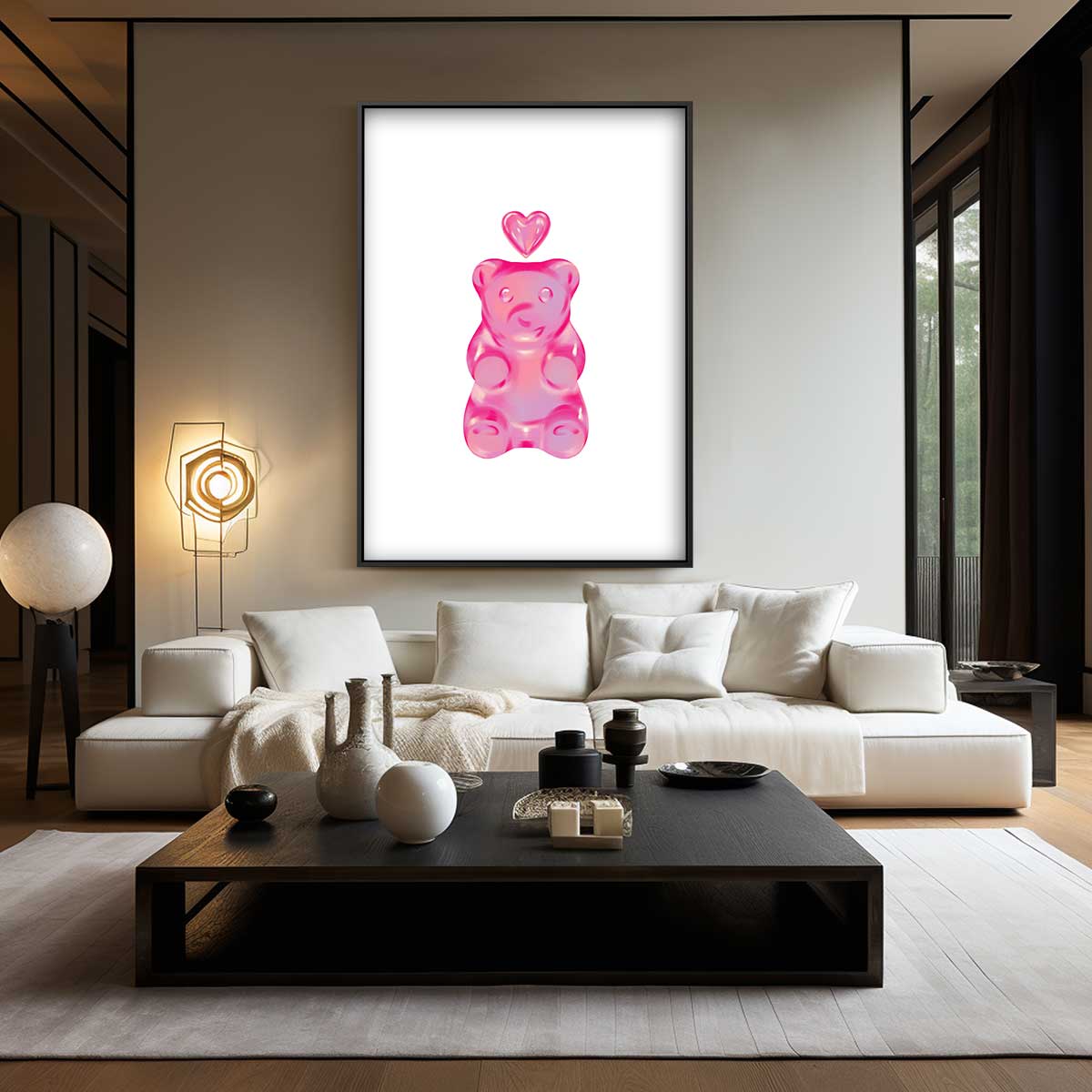 Liefdevolle Gummibeer Kunstwerk-canvas-dibond-plexiglas-wanddecoratie-WallArtistic