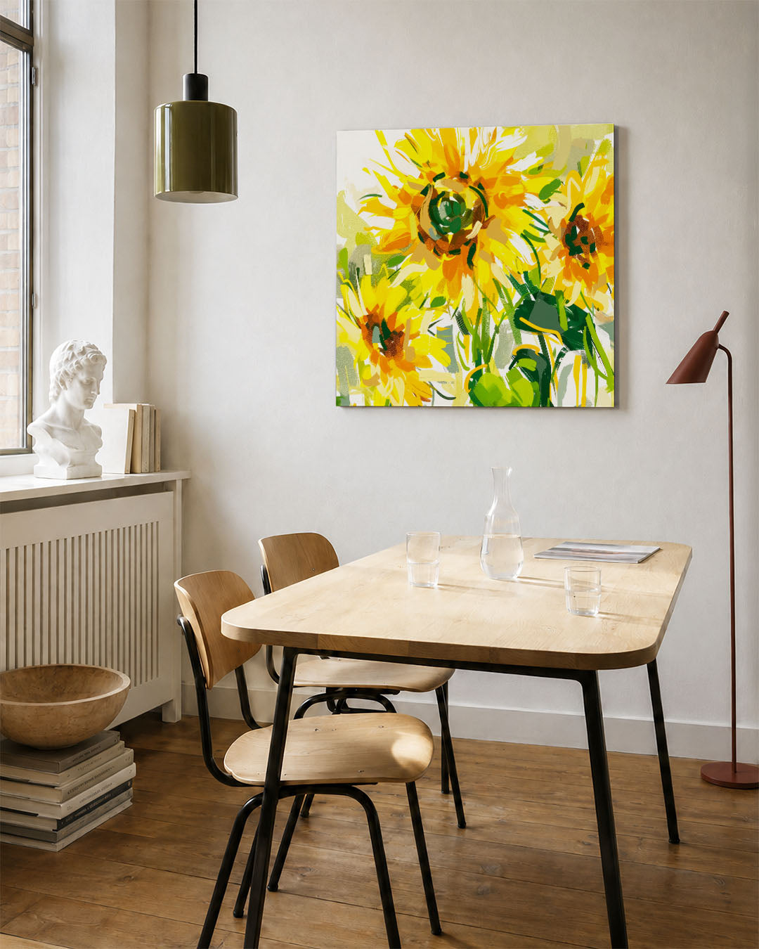 Zonnebloemen Kunstwerk