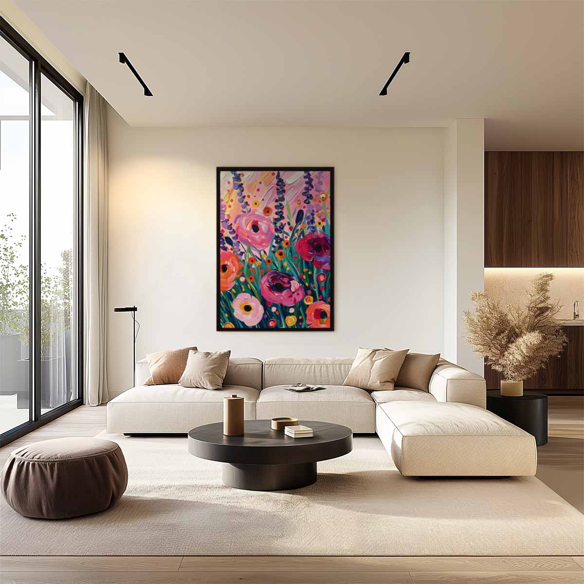 Bloemenweelde op Doek Kunstwerk-canvas-dibond-plexiglas-wanddecoratie-WallArtistic