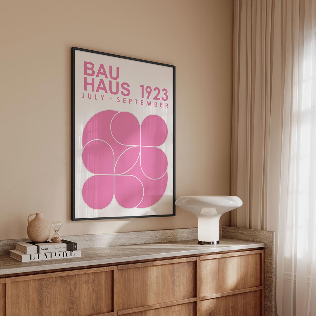 Roze cirkelpatronen Poster