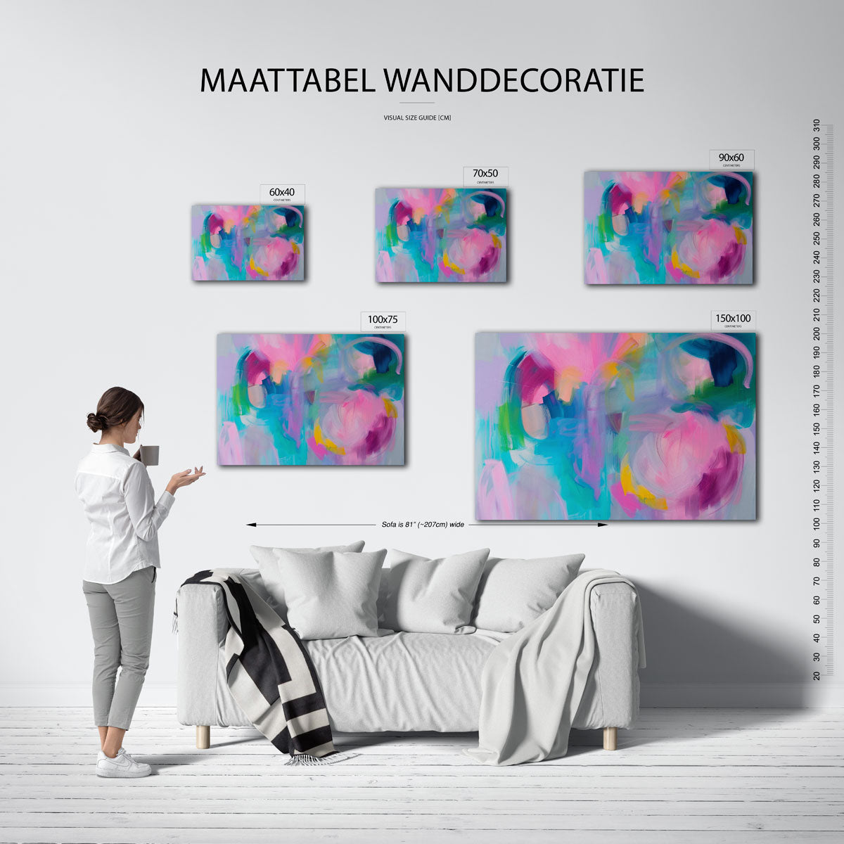 Kleurrijke vormen Kunstwerk
