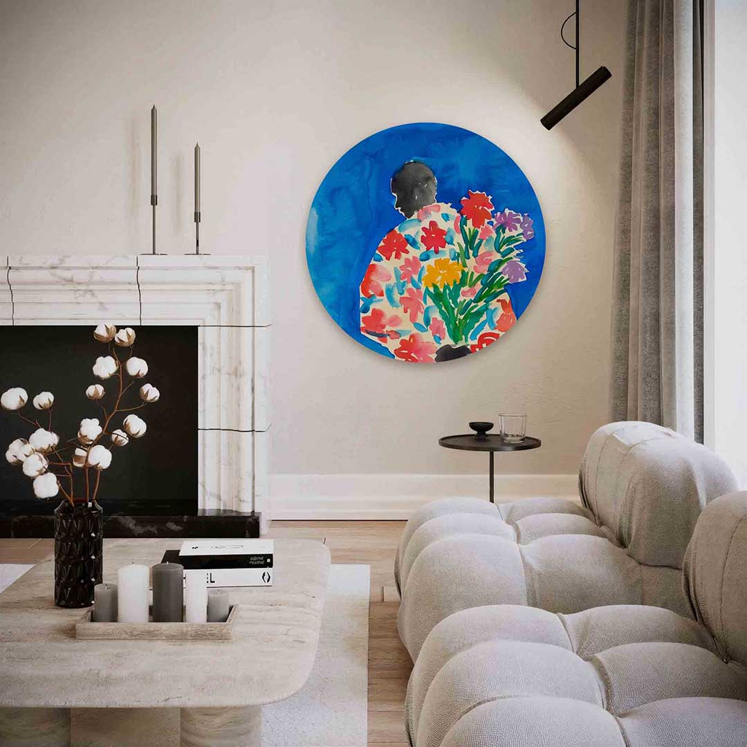Bloemenfiguur Muurcirkel