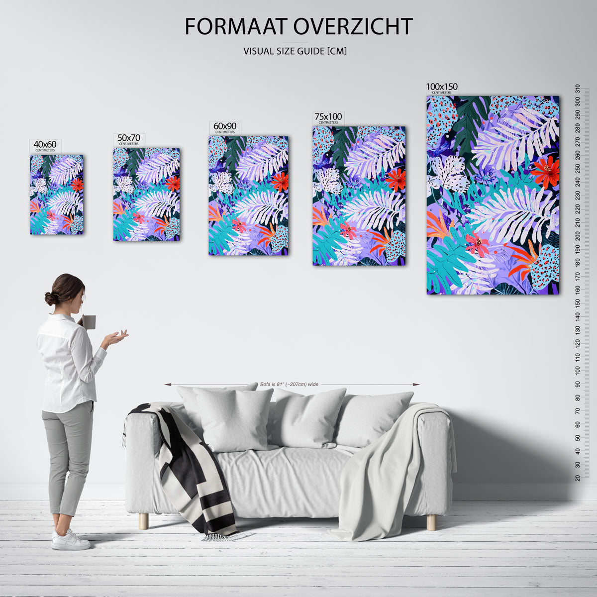 Kleurrijke bladeren Kunstwerk