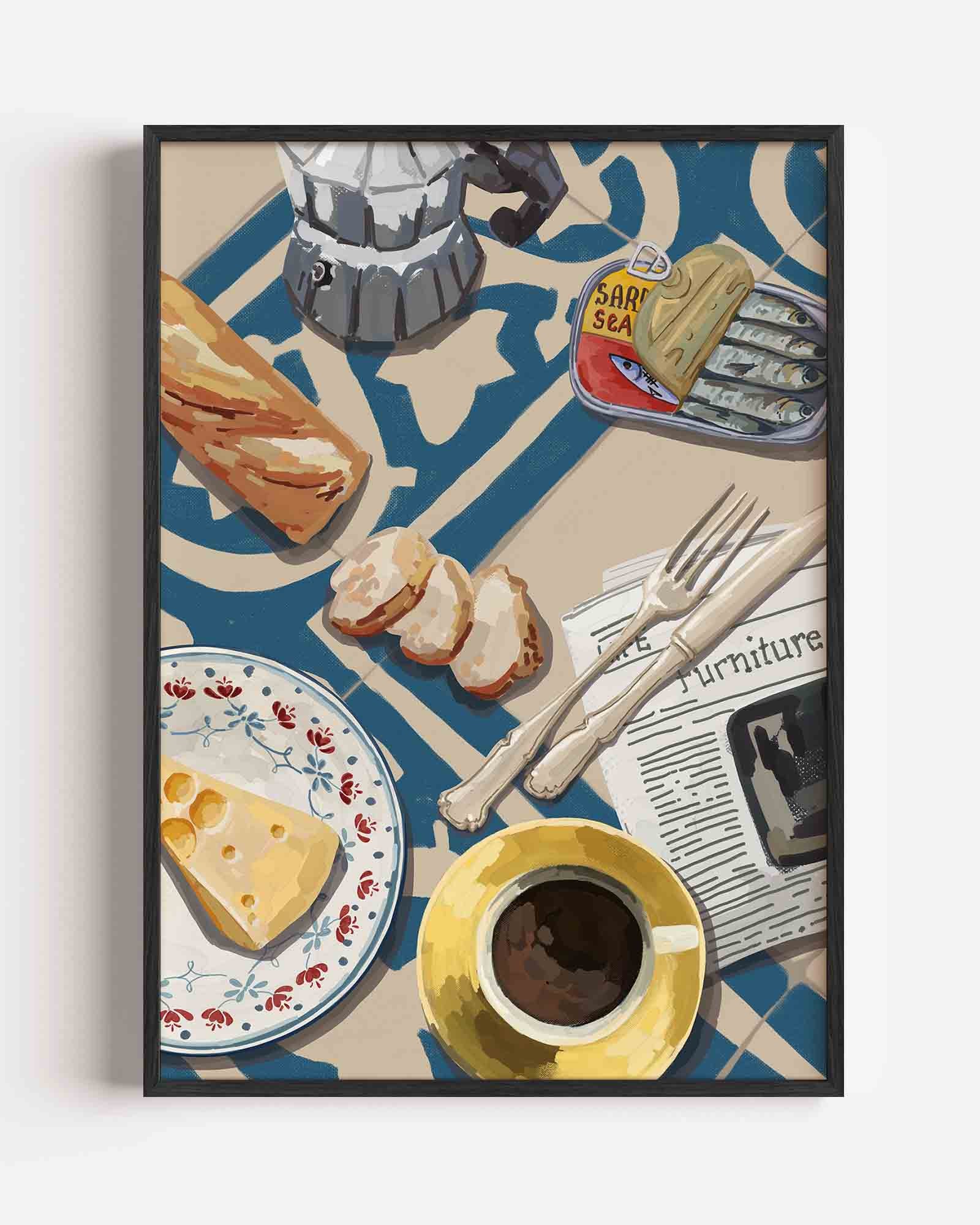 Ontbijt tafel Poster