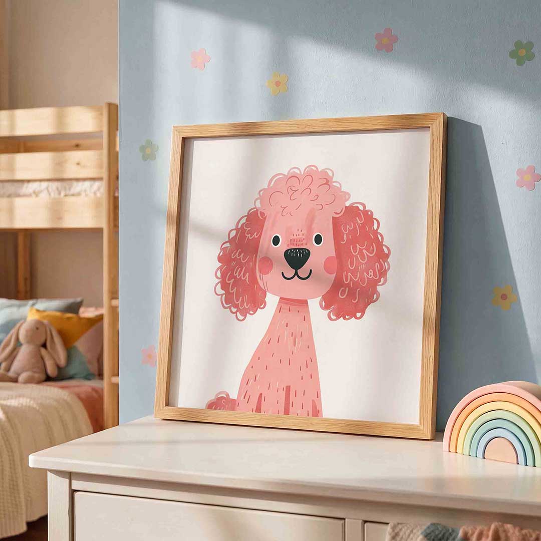 Roze hond Poster