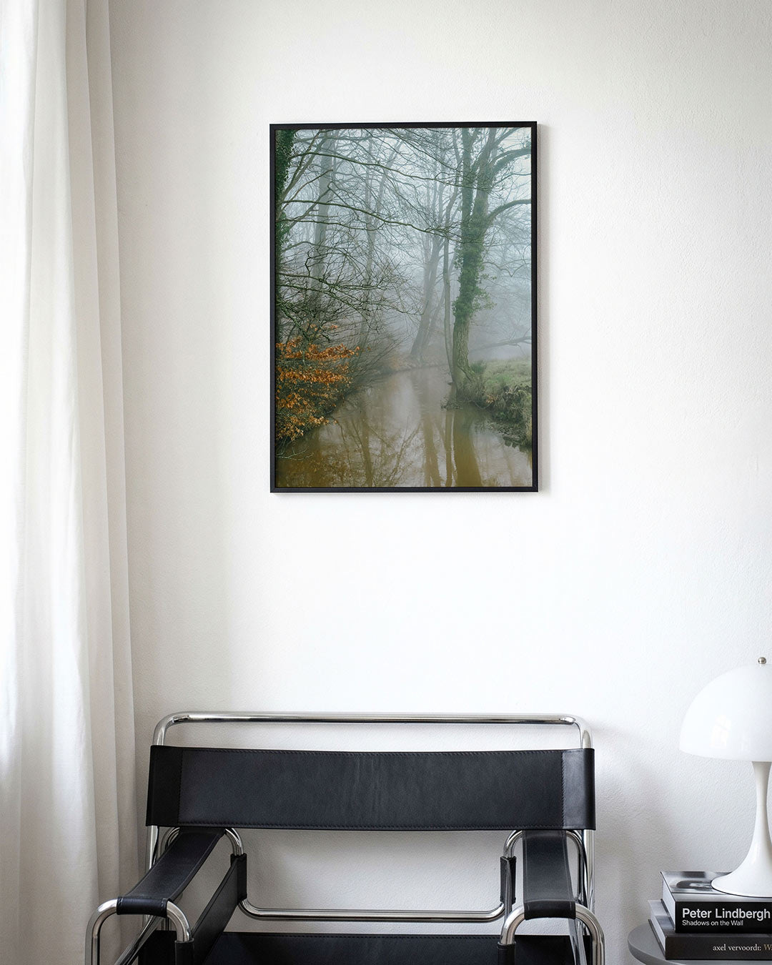 Mistig boslandschap Poster