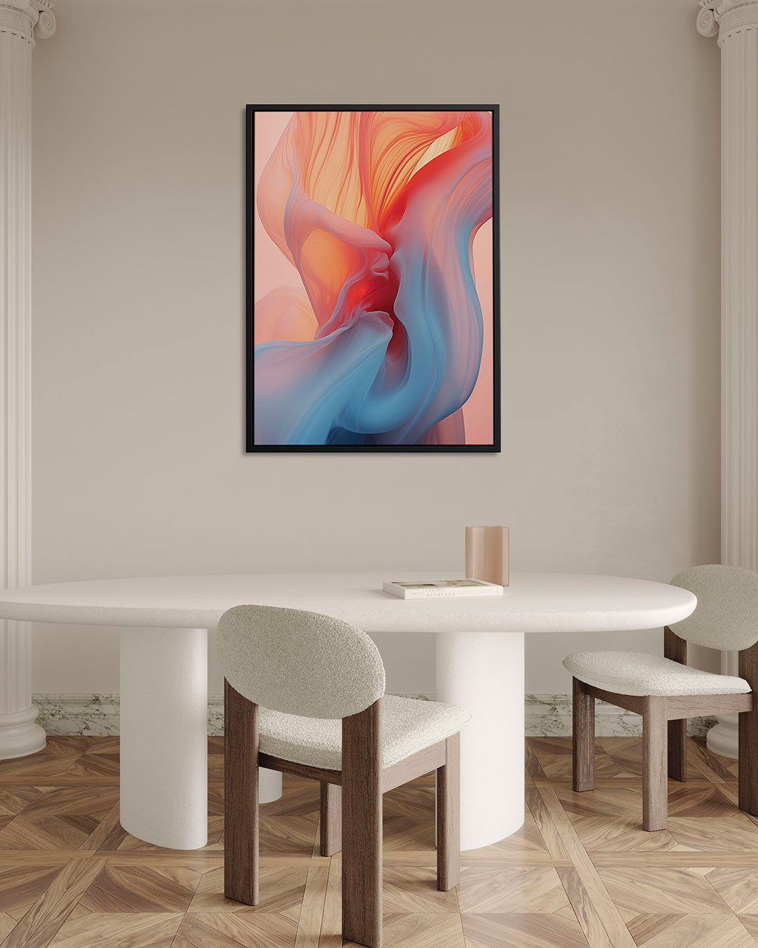 Vloeiende kleuren Kunstwerk