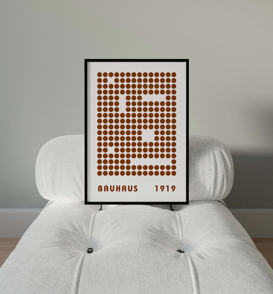 Cirkelpatroon en typografie Poster