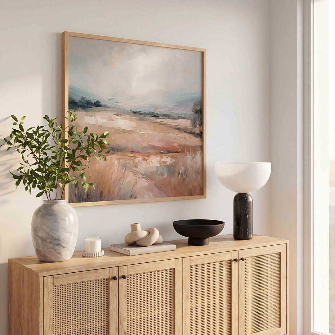 Landschap met zachte tinten Poster