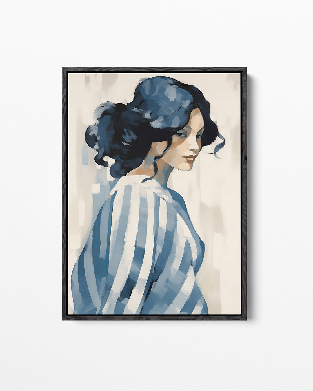 Gestreepte vrouw Kunstwerk