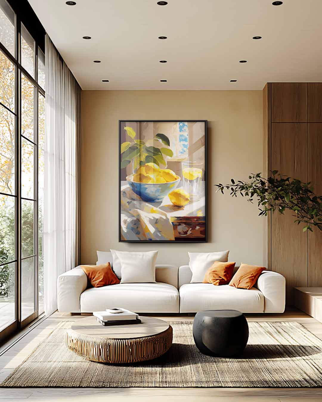 Citroenmoment in de Zon Kunstwerk-canvas-dibond-plexiglas-wanddecoratie-WallArtistic
