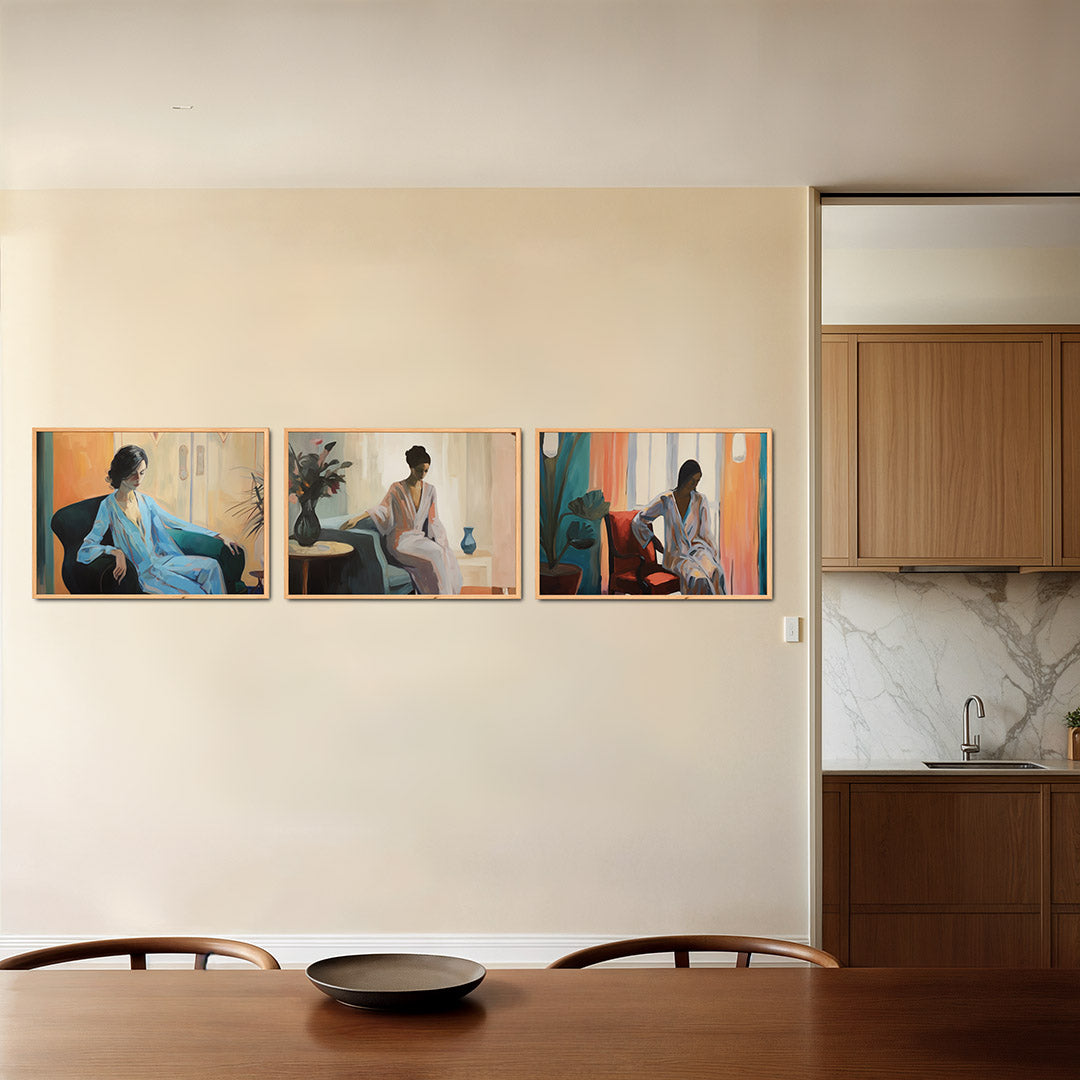Zachte kleurharmonie Posterset