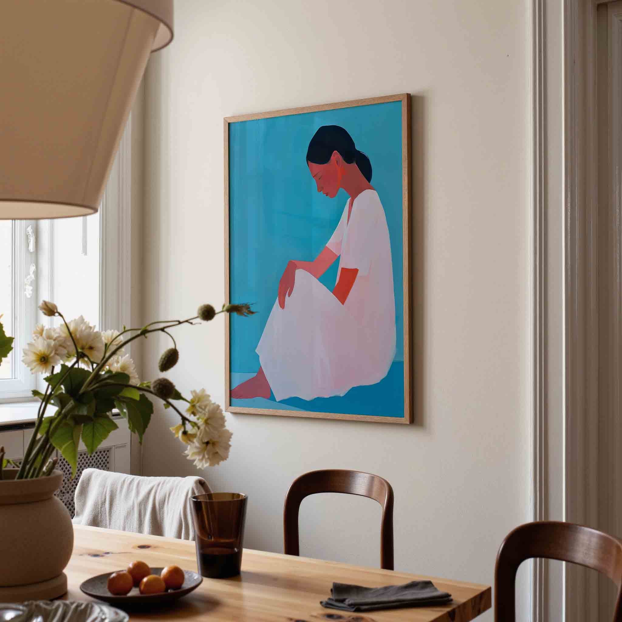 Zittende vrouw Poster