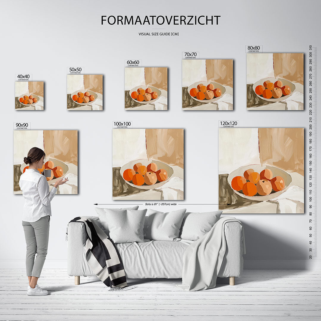 Fruit in schaal Kunstwerk