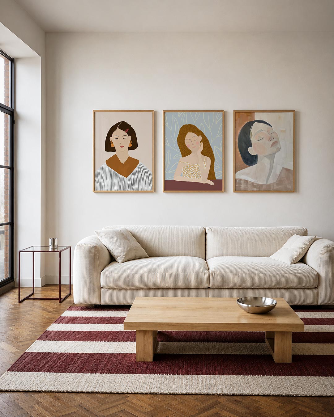 Portret en lijnen Posterset