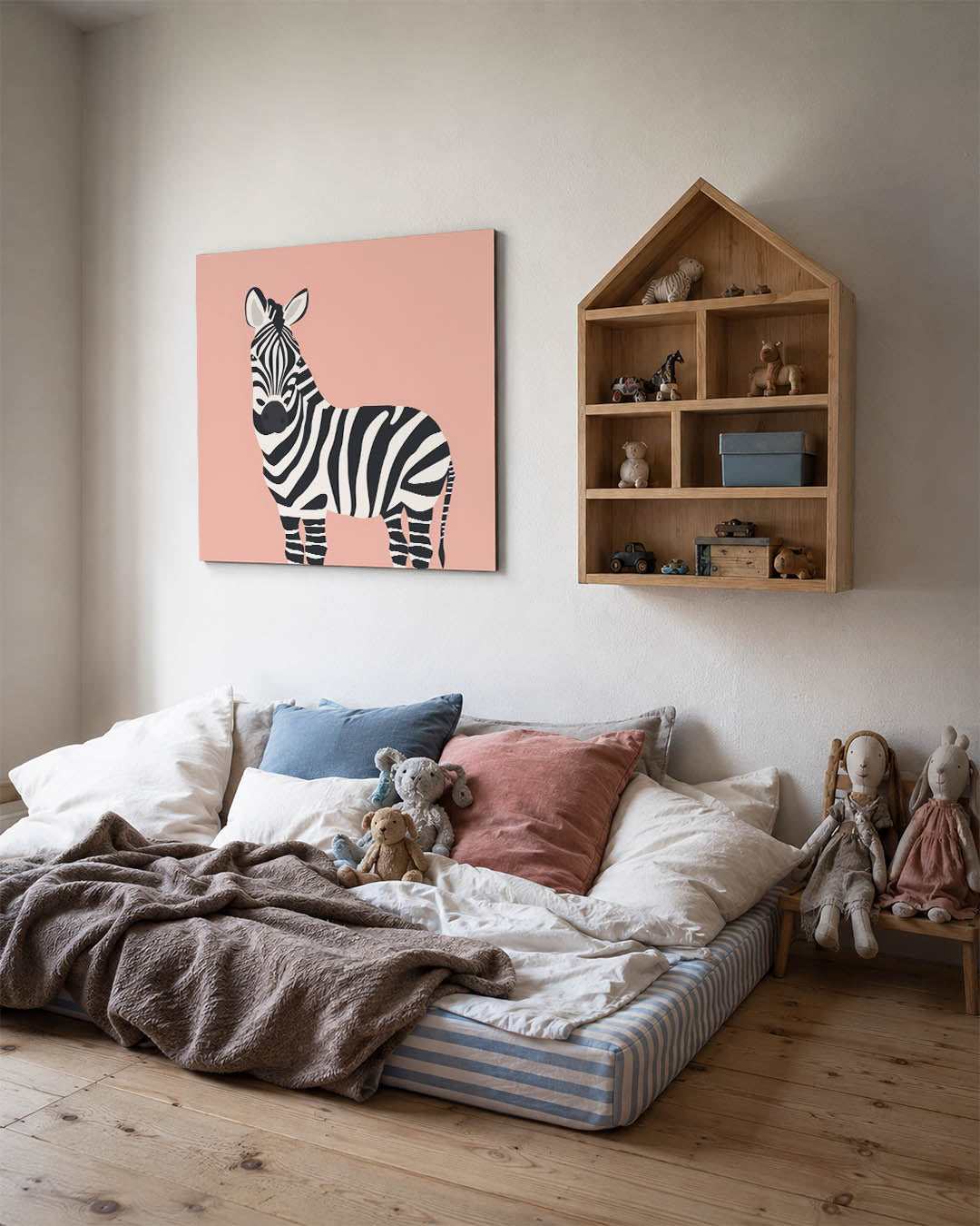 Gestreepte zebra illustratie Kunstwerk