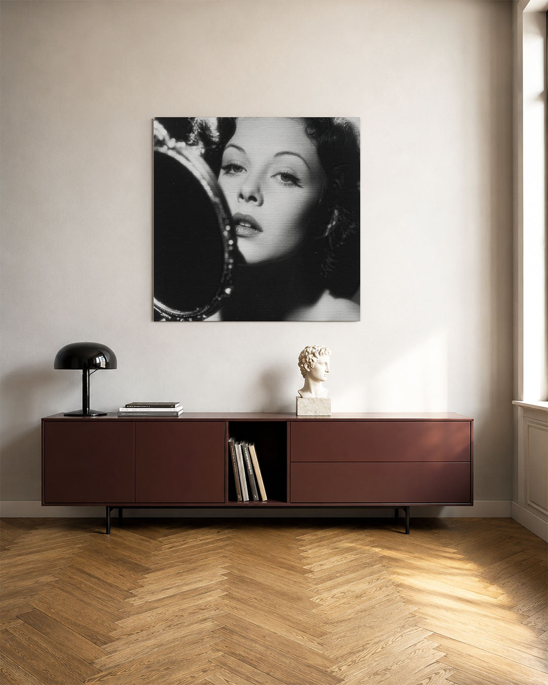Elegante spiegeling Kunstwerk