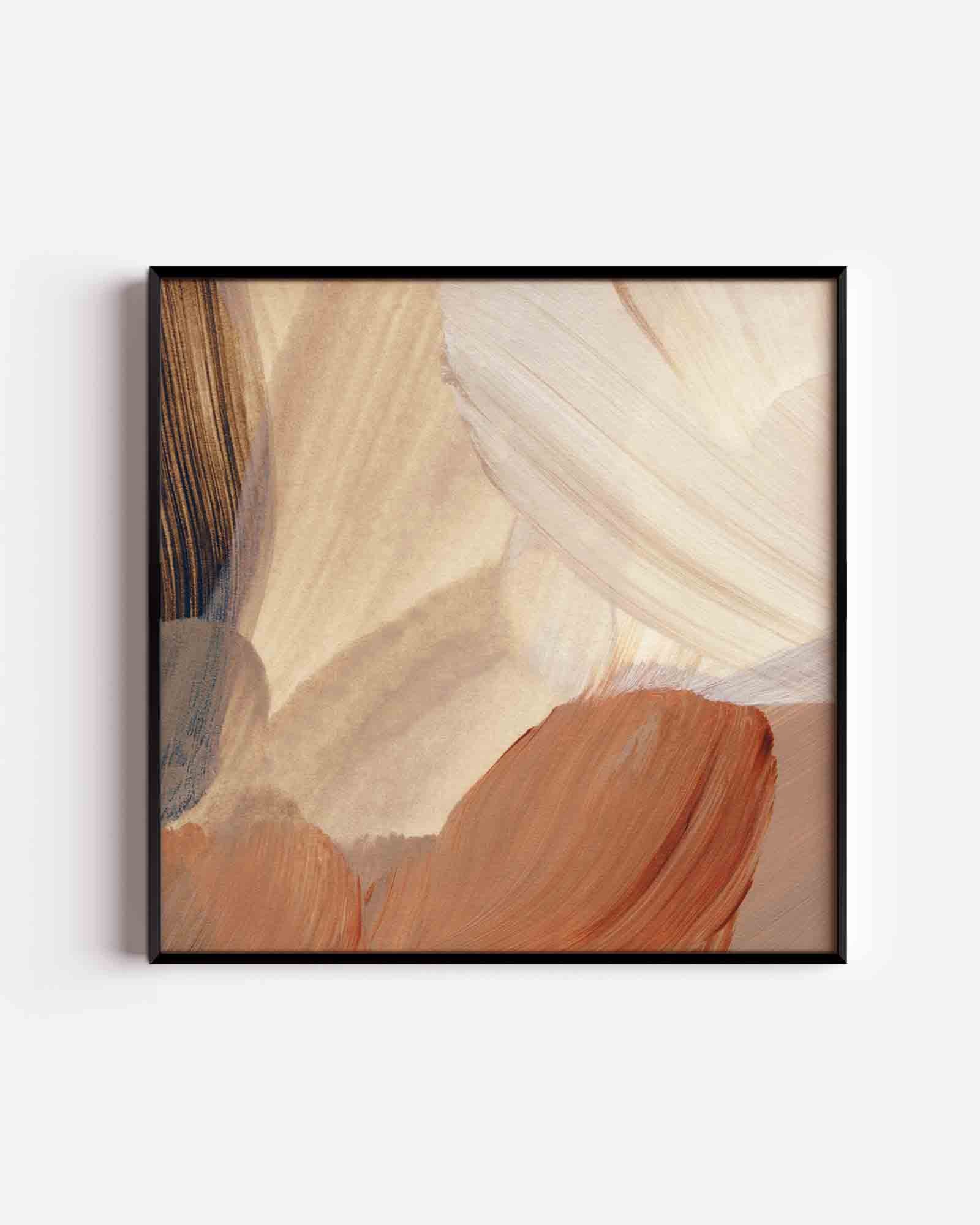 Abstracte penseelstreken Poster