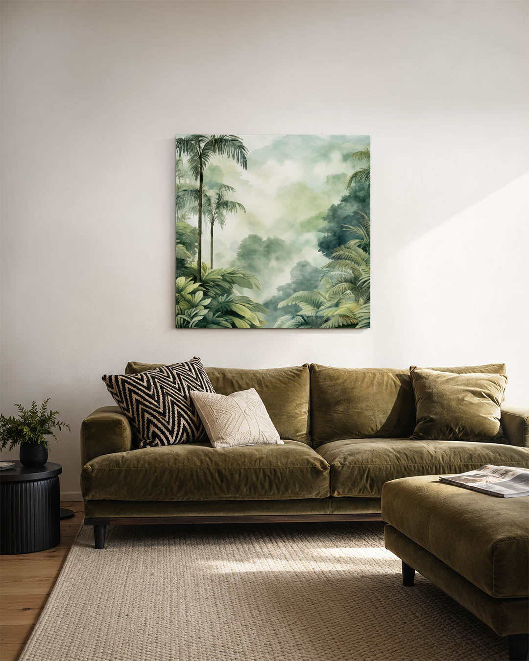 Tropisch boslandschap Kunstwerk