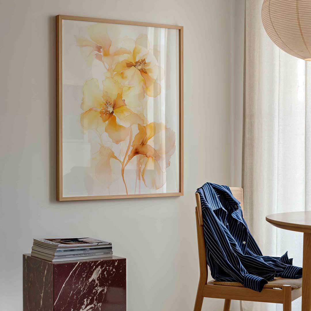 Bloemen in zachte tinten Poster