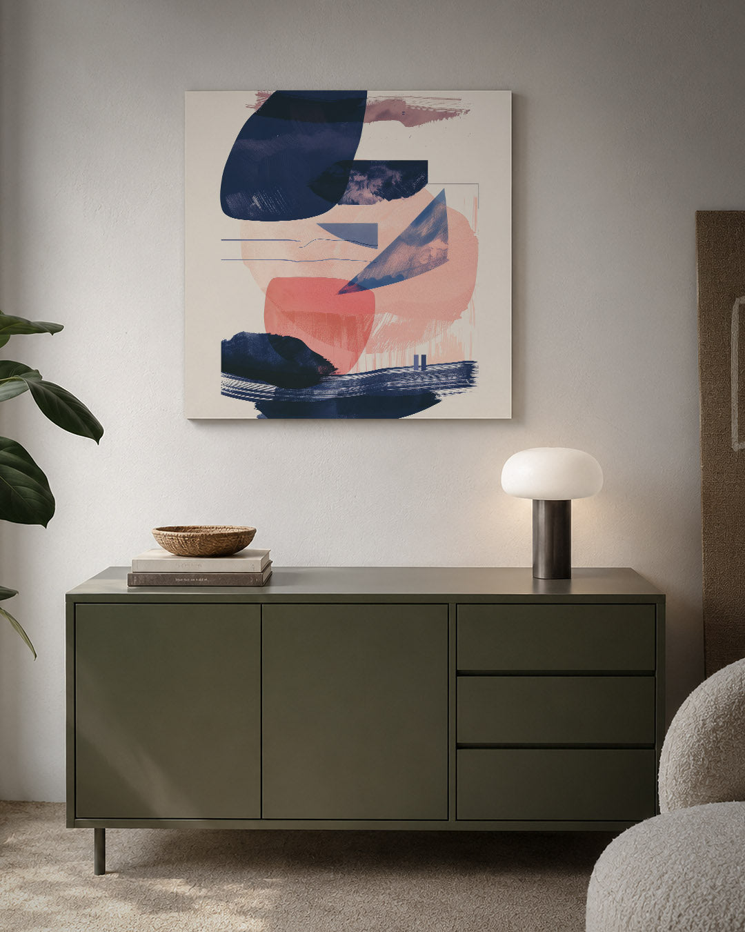 Dynamische vormen compositie Kunstwerk