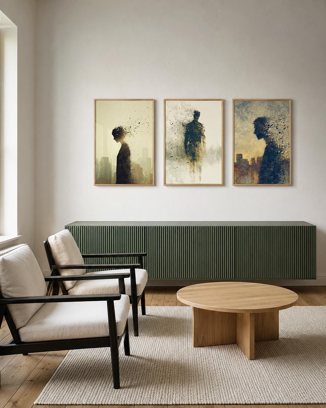 Vervagende silhouet Posterset