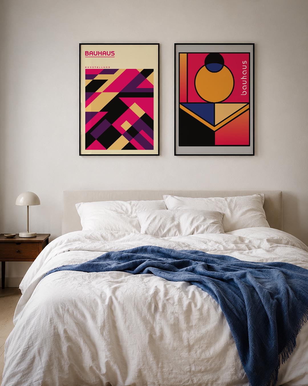 Kleurrijke vlakverdeling Posterset