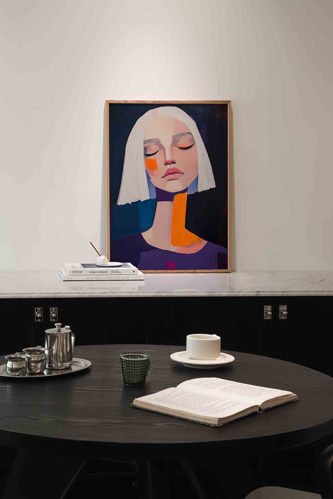 Vrouw met witte haren Poster