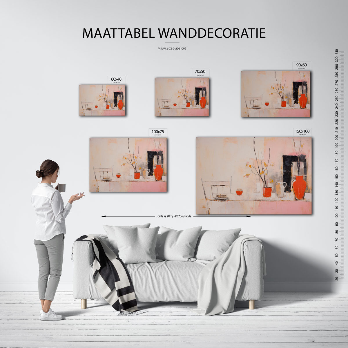 Stilleven met vazen Kunstwerk