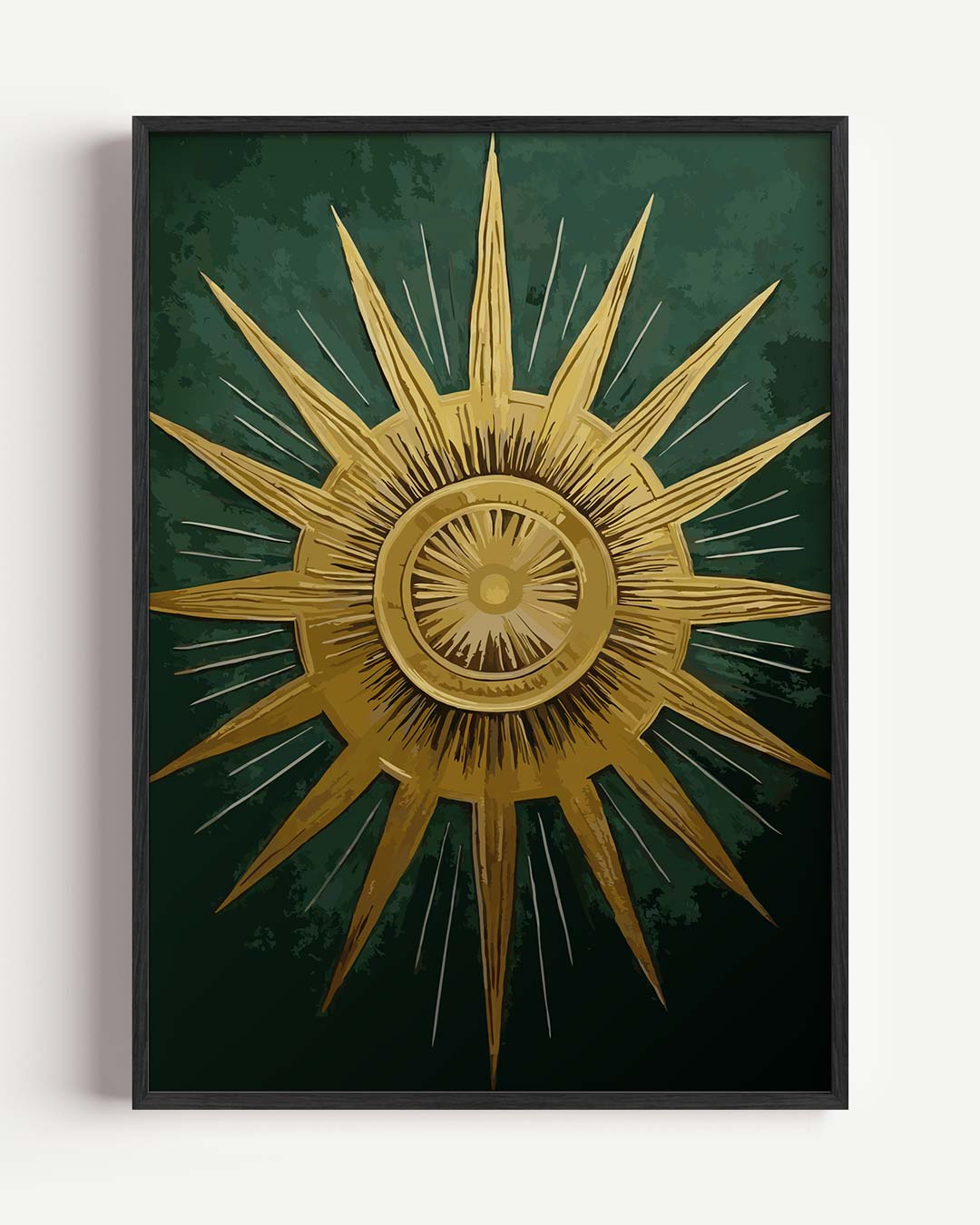 Stralende Zon en Maan Poster-WallArtistic