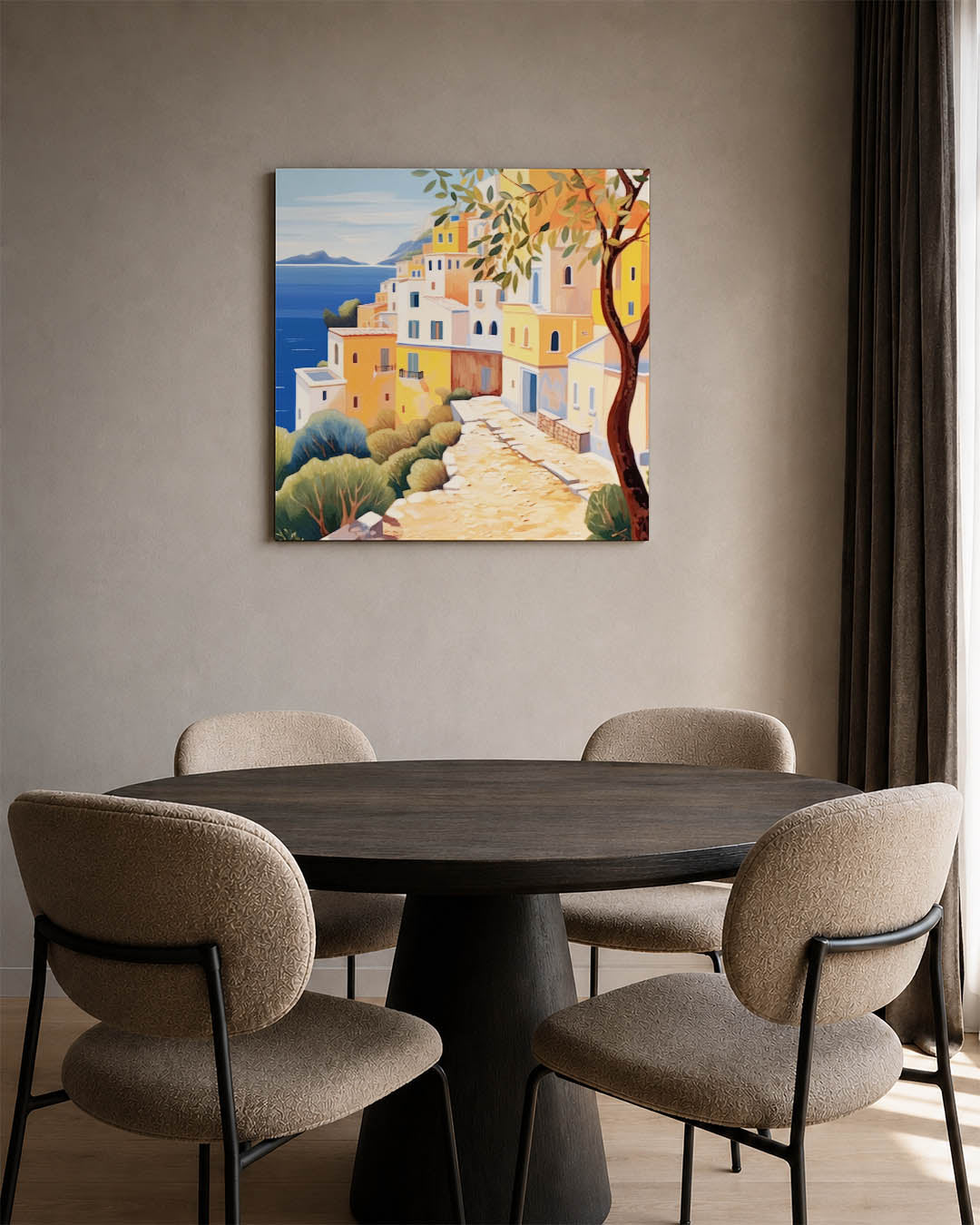 Zonnige kusthuizen Kunstwerk