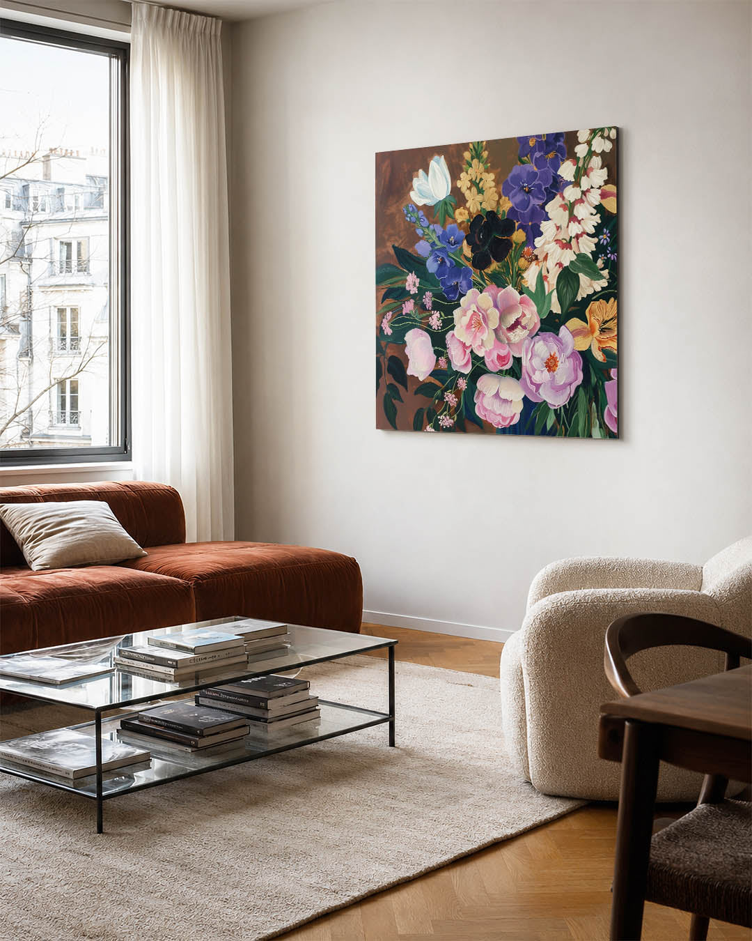 Bloemrijke compositie Kunstwerk
