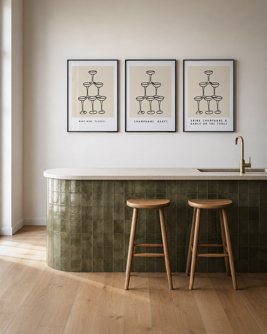Glazen stapeling Posterset