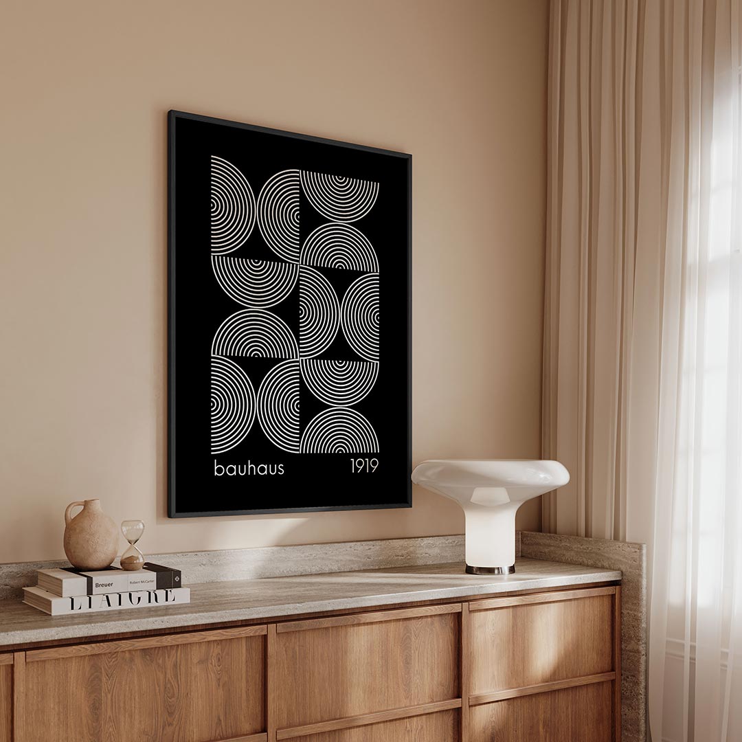 Cirkelritme en lijnen Poster