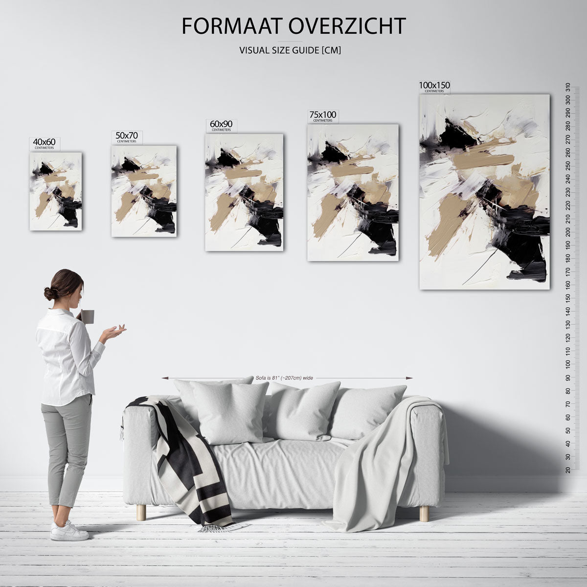 Dynamische kleurvlakken Kunstwerk